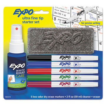 EXPO® Low-odor Dry Erase Marker Starter Set, Extra-fine Needle Tip, Assorted Colors, 5-set freeshipping - TVN Wholesale